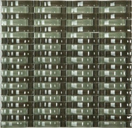 Мозаика S-814 стекло 31х31.3 см глянцевая чип 10х15х60 мм, зеленый
