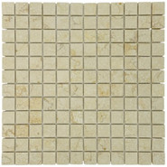 Мозаика Marble Mosaic Sunny beige Mat камень 30х30 см матовая чип 23х23 мм, бежевый
