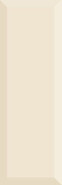 Настенная плитка Monocolor Biselado Brillo Crema 10x30 глянцевая керамическая
