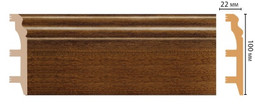 Плинтус напольный D232-75 ДМ Decomaster (100х22х2400 мм) 