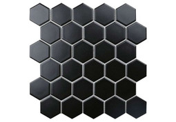 Мозаика Black Gamma керамика 28.1х32.5 см матовая, черный