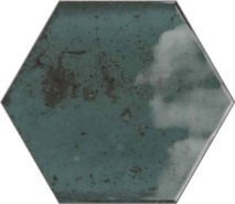 Настенная плитка Hope Hex Blue Glossy 15x17.3 глянцевая керамическая