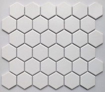 Мозаика Nakama White 28.1х32.5 керамогранит матовая чип 51х51 мм, белый