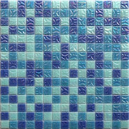 Мозаика MIX27 стекло синий 32.7х32.7 см NSmosaic Econom Series глянцевая чип 20х20 мм