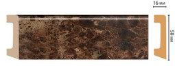 Плинтус напольный D234-713 ДМ Decomaster (58х16х2400 мм) 
