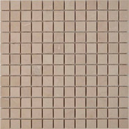 Мозаика из мрамора Crema Nova PIX230, чип 23х23 мм, сетка 300х300х6 мм матовая, бежевый