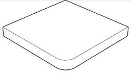 Ступень угловая Esquina Tatra Carbon 33х33 керамогранит антискользящая (grip), матовая 00000039798