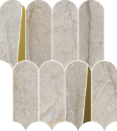 Мозаика Stellaris Elegant Silver Mosaico Elegant керамогранит 32.5х36.1 см Italon полированная, золотой-oro-gold, серый 620110000233