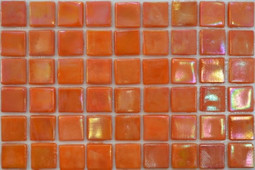 Мозаика Taurus-Lux-2 прокрашенная в массе стекло 32.7х32.7 см перламутровая чип 15х15 мм, оранжевый
