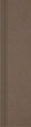Ступень фронтальная Intero Brown Stopnica Prosta Nacinana Mat. 29,8x119,8 керамогранит матовая 5900144071797