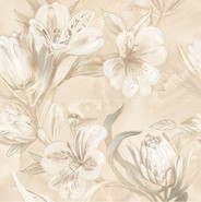 Панно Opale Beige Flower (2 шт) Azori 63х63 глянцевое керамическое 589032003