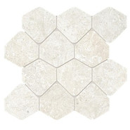 Мозаика Supergres Kalkarea White Mos. Shape 30,5x30,8 керамогранит матовая бежевый, белый KWMS