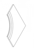 Керамогранит Landstone Night Bordo Curvilineo Svasato Round 30/Лэндстоун Найт Бортик Изогнутый с Выемкой Закругле