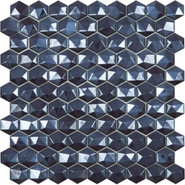Мозаика Hex Diamond № 374D Синий (на сетке)