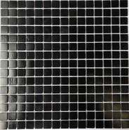 Мозаика из стекла PIX119, чип 20x20 мм, сетка 316х316х4 мм глянцевая, черный