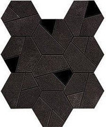 Декор Boost Tarmac Mosaico Hex Black керамический