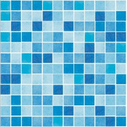 Мозаика Mixed № 110/501 (на бумаге) стекло 31.7х31.7 см Vidrepur глянцевая чип 2.5x2.5 мм, голубой, синий С0004102