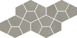 Мозаика Континуум Айрон Призм керамогранит 20.5х41.3 см матовая, серый 620110000184