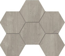 Мозаика SF03 Hexagon 25x28,5 неполированная керамогранит, серый 69413