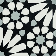 Декор Etnic B Black and White 20x21 глазурованный, матовый керамогранит