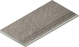 Ступень угловая Грэй Закругленная Грип 30x60 Правая керамогранит антискользящая (grip) 620040000156