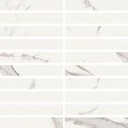 Мозаика I Classici Statuario Mos.3x15 Glossy (748340) 30x30 керамогранит полированная белый, серый