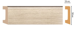 Плинтус напольный D234-72 ДМ Decomaster (58х16х2400 мм) 