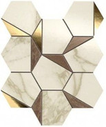 Декор Marvel Gold Hex Brown-Calacatta 9EHB 25,1x29 м2 керамический
