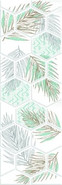 Декор ColorBreeze Deco Leaves 20x60 Emtile глянцевый керамический УТ-00009338