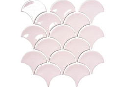 Мозаика Pink Scales 259х279х6 мм керамика глянцевая, розовый