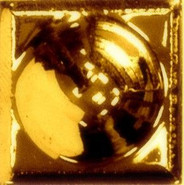 Вставка PF08 Золото 2х2 NSmosaic глянцевая, рельефная (структурированная) керамическая