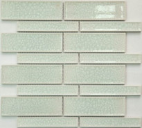 Мозаика R-301 керамика 29.7х30 см глянцевая чип 23х145, 45х145 мм, белый