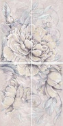 Панно 63x126 Delicato Bouquet Perla керамическое