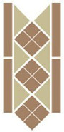 Бордюр Border Lisbon-1 with 1 strip (Tr.03, Dots 04, Strips 04) 28х15 матовый керамогранит
