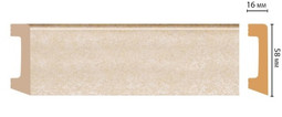 Плинтус напольный D234-18D ДМ Decomaster (58х16х2400 мм) 