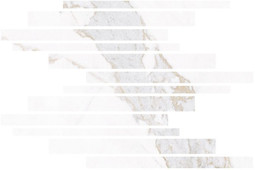 Мозаика Blanc Calacatta Gold Mureto Mosaic Soft 30x45 керамогранит Living Ceramics матовая белый, серый LV10645