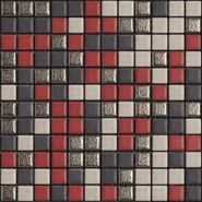 Мозаика Mix Standard New Beat Generation 2 керамика 30х30 см Appiani матовая чип 25х25 мм, бежевый, коричневый, красный XNBG 702