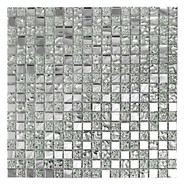 Мозаика Imagine Lab HT131 (silver) стекло 30х30 см глянцевая чип 15х15 мм, серый