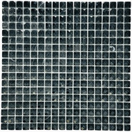 Мозаика Marble Mosaic Diamond Nero Marquina Pol камень 30.5х30.5 см полированная чип 15х15 мм, nero, черный