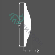 Молдинг Ликорн настенный МДФ грунтованный под покраску М 10.72.12