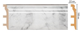 Плинтус напольный D232-79 ДМ Decomaster (100х22х2400 мм) 
