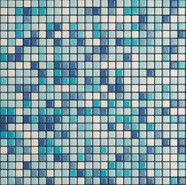 Мозаика Mix Standard Wellness and Pool 03 керамика 30х30 см Appiani матовая чип 12х12 мм, белый, голубой, синий XWEL 403