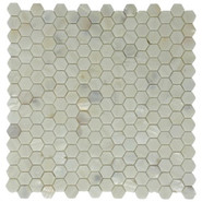 Мозаика Marble Mosaic Hexagon White Shell ракушка 30.5х30.5 см чип 20х20 мм, белый