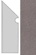 Плинтус Kone Grey Battiscopa Sag.Sx. AUO2 7,2x30 шт керамогранит