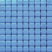 Мозаика Ezarri 2550-В стекло 31.3х49.5 см глянцевая чип 25х25 мм, голубой