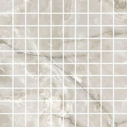 Мозаика Onyx and More Silver Onyx Glo Mosaico 30х30 см керамогранит Casa Dolce Casa полированная чип 30х30 мм, серый 767657