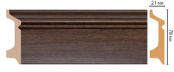 Плинтус напольный D122-74 ДМ Decomaster (78х21х2400 мм) 