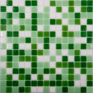 Мозаика MIX11 Зеленый (бумага) стекло 32.7х32.7 см глянцевая чип 20х20 мм