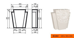 Лепнинапласт Замок ЗВ-255/1 (ЗС-102) фасадный полистирол 254х255х100 мм с покрытием эластичной шпатлёвкой PS-TechnoPlaster