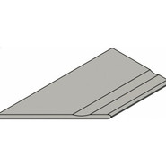 Керамогранит Fossil Grey Bordo 30x120 Svasato Round Sx Italon x2 матовый, структурированный бортик закругленный с выемкой левый 620090001424